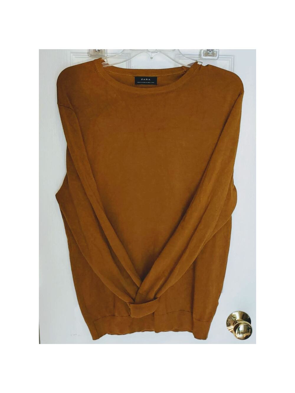 ZARA Mustard color long sweater EUC Sz M